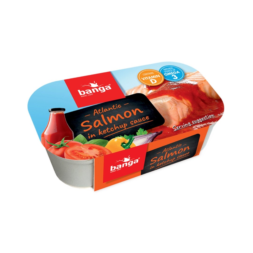 Fileti atlantskog lososa u paradajz sosu 120g - Banga Srbija